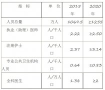 “十三五”全國衛(wèi)生計生人才發(fā)展規(guī)劃